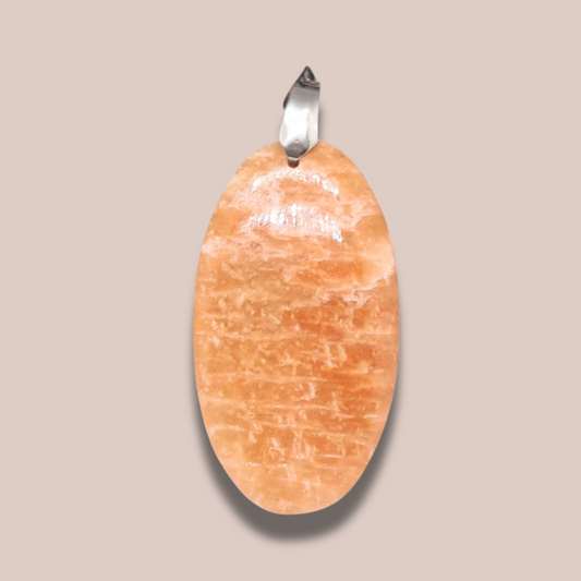 Pendentif en Pierre de Lune orange (PE585)