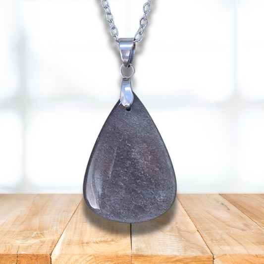 Pendentif en Obsidienne argentée (PE412) - ENAE Minéraux