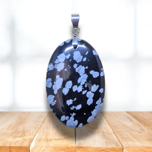 Pendentif en Obsidienne mouchetée (PE2001) - ENAE Minéraux