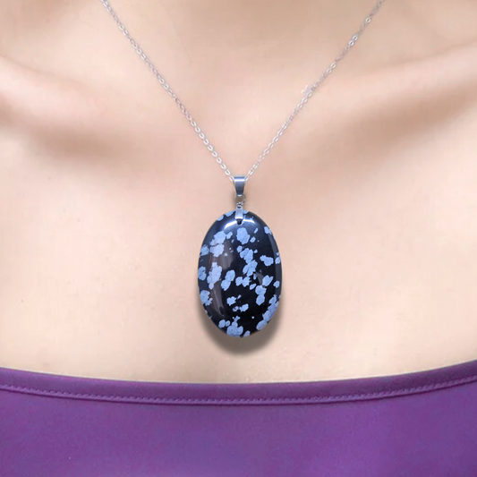 Pendentif en Obsidienne mouchetée (PE2001) - ENAE Minéraux