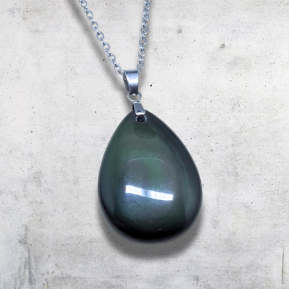 Pendentif en Obsidienne Œil Céleste bi-face (PE1020-7)