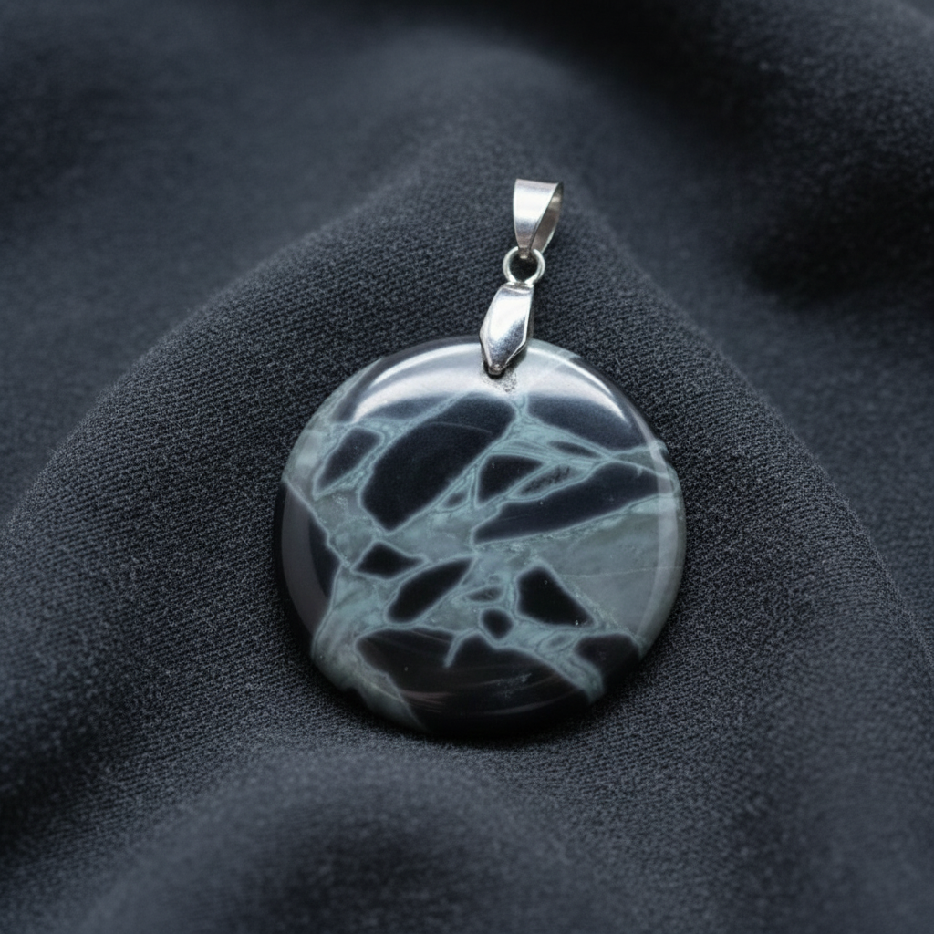 Pendentif en Obsidienne Spider Web (PE1150-6)