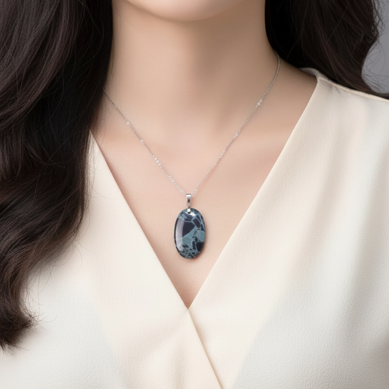 Pendentif en Obsidienne Spider (PE1150-4)