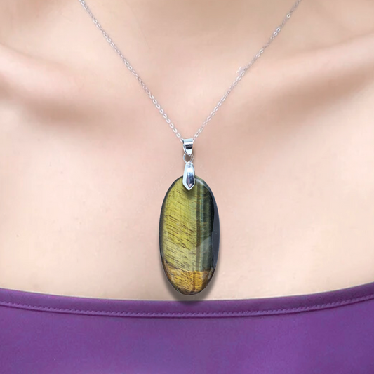 Pendentif en Œil de Faucon (PE1639) - ENAE Minéraux