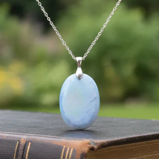 Pendentif en Opale Bleue Owyhee (PE1028)