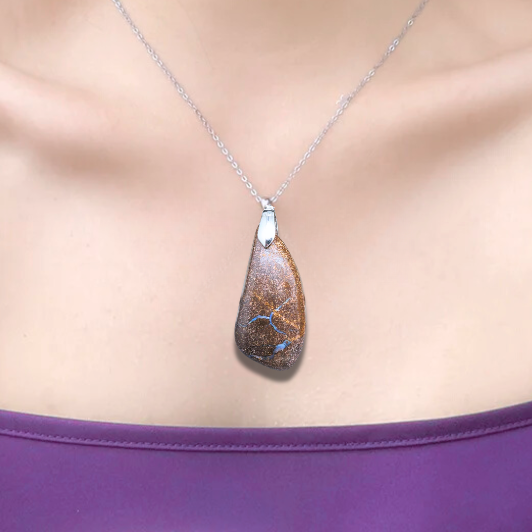 Pendentif en Opale Boulder (PE1566)