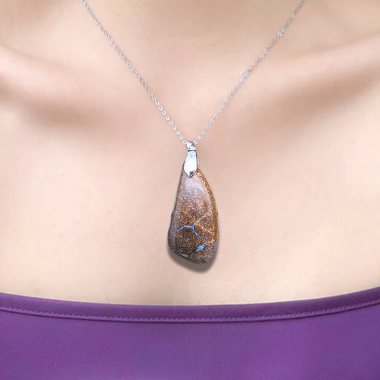 Pendentif en Opale Boulder (PE1566) - ENAE Minéraux