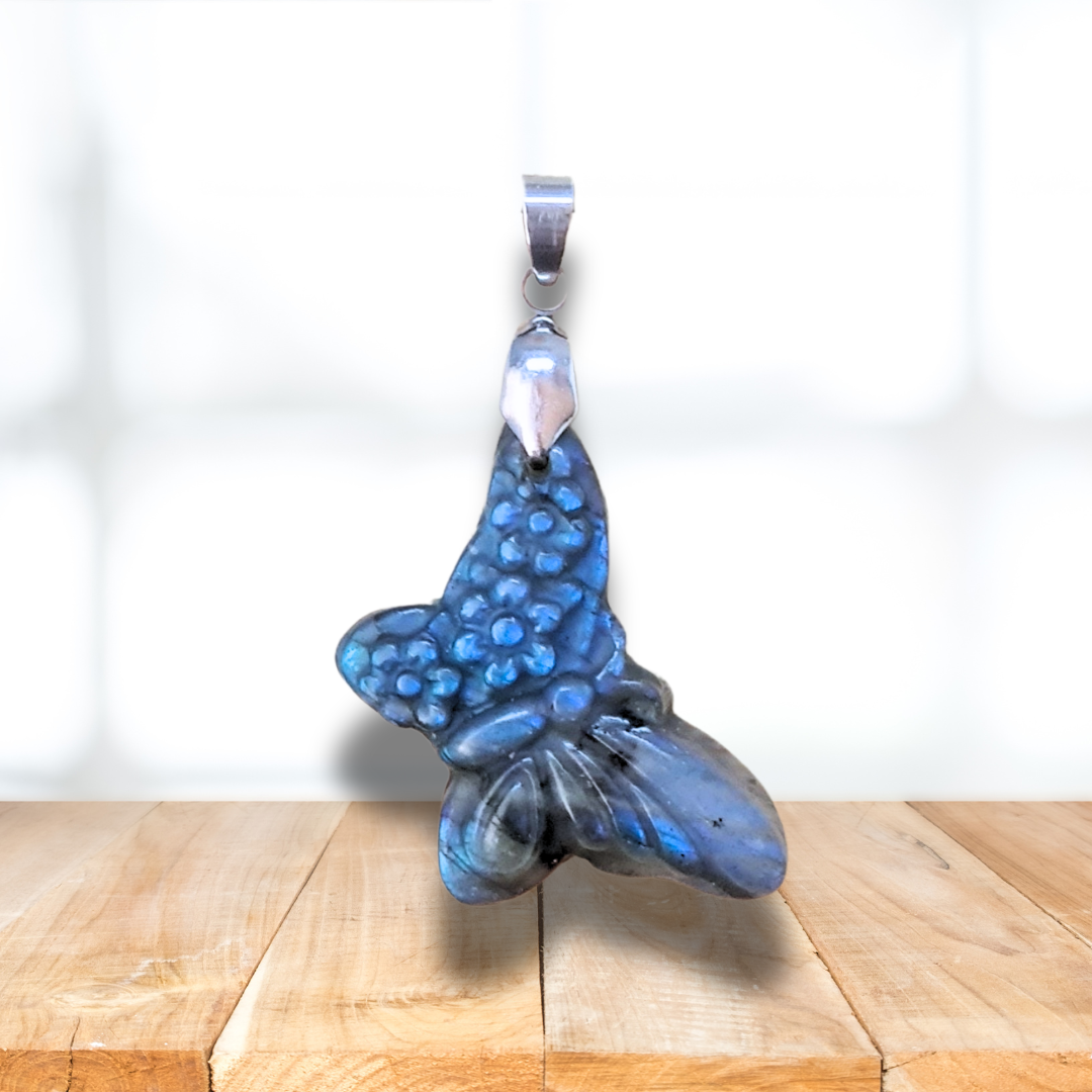Pendentif papillon en Labradorite (PE1997-2) - ENAE Minéraux