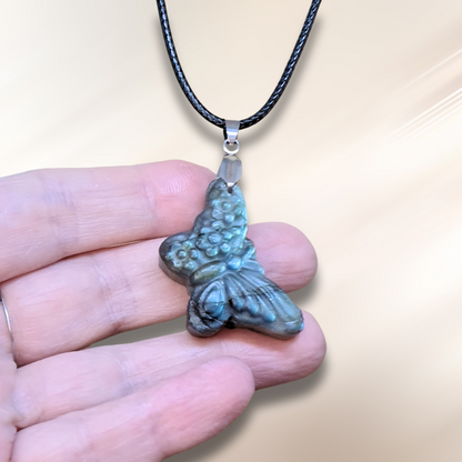 Pendentif papillon en Labradorite (PE1997-1)