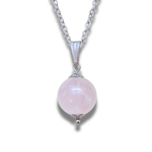 Pendentif perle en Quartz rose (PE2038) - ENAE Minéraux
