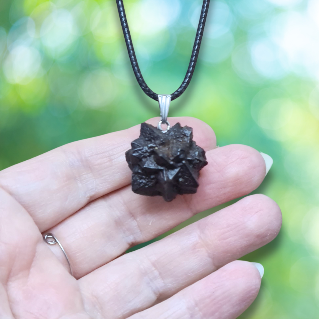 Pendentif en Pierre de Prophétie - Goethite / Marcassite (PE2023-3)