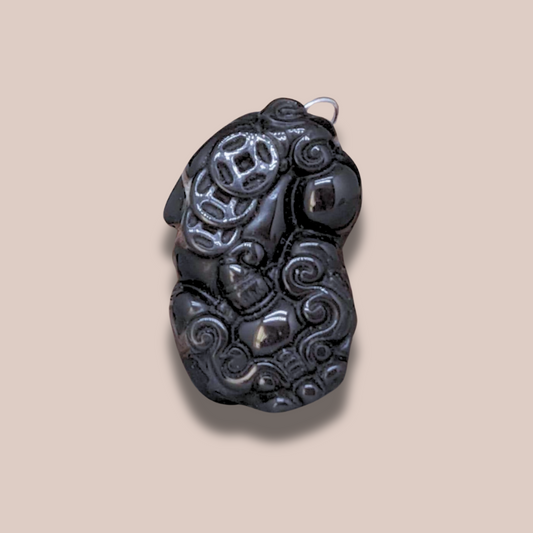 Pendentif Pixiu en Obsidienne Œil Céleste (PE1061-3)