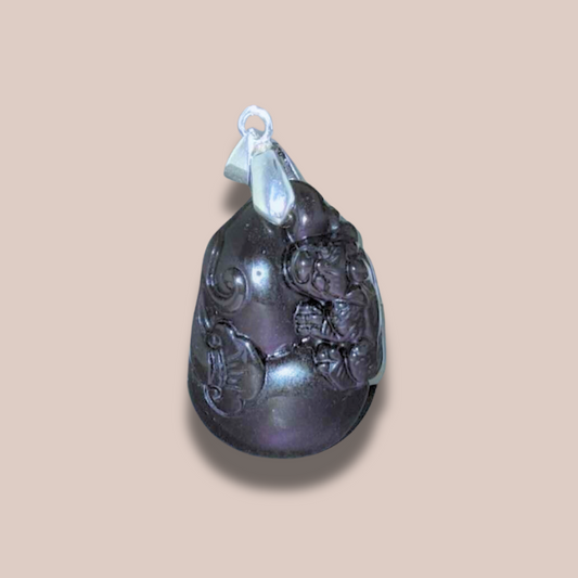 Pendentif Pixiu en Obsidienne Œil Céleste (PE1217-1)