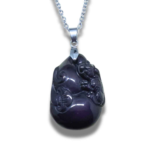 Pendentif Pixiu en Obsidienne Œil Céleste (PE1217-1)