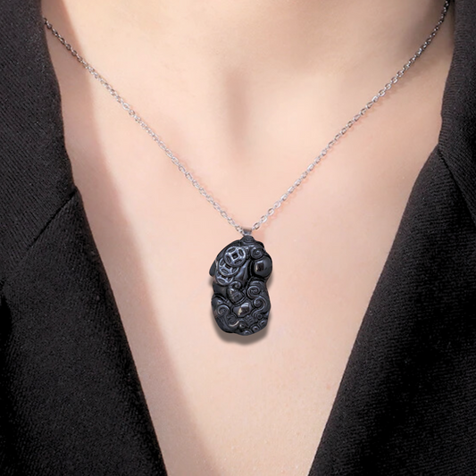 Pendentif Pixiu en Obsidienne Œil Céleste (PE1061-3)