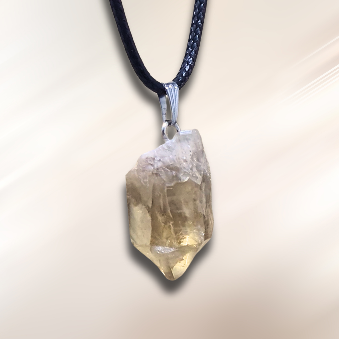 Pendentif en pointe de Citrine brute (PE2031-1)