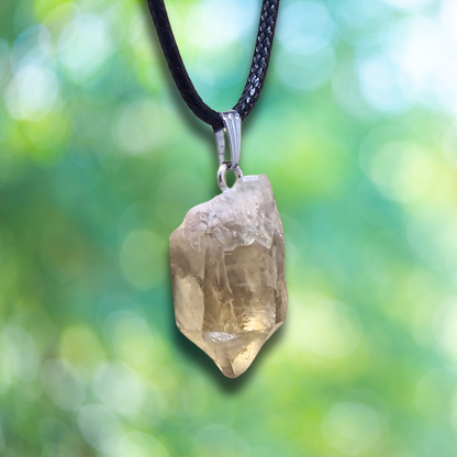 Pendentif en pointe de Citrine brute (PE2031-1)