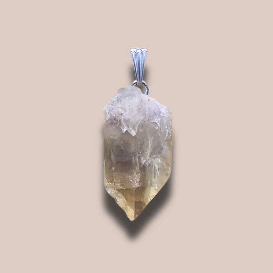 Pendentif en pointe de Citrine brute (PE2031-1)