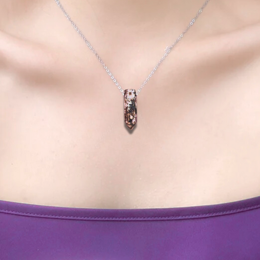 Pendentif en pointe de Rhodonite (PE1622-4) - ENAE Minéraux