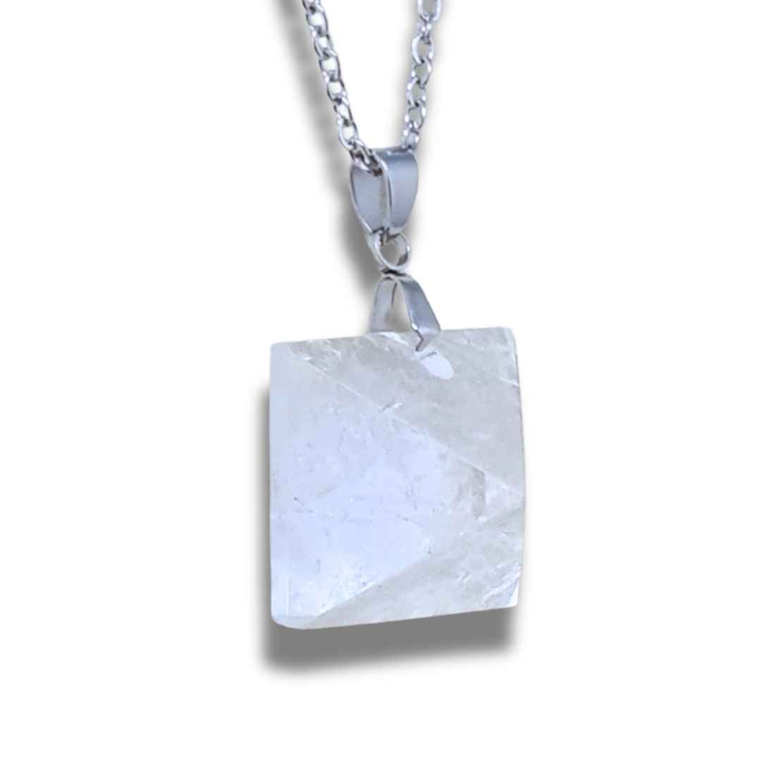 Pendentif Pyramide Cristal de Roche (PE1032-2)