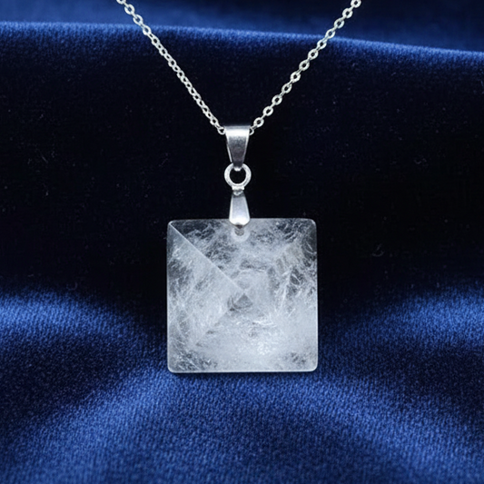 Pendentif Pyramide Cristal de Roche (PE1032-2)