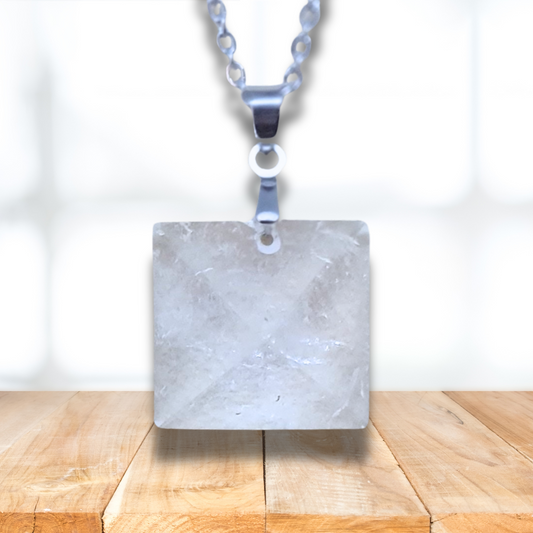 Pendentif Pyramide Cristal de Roche (PE1032-2) - ENAE Minéraux