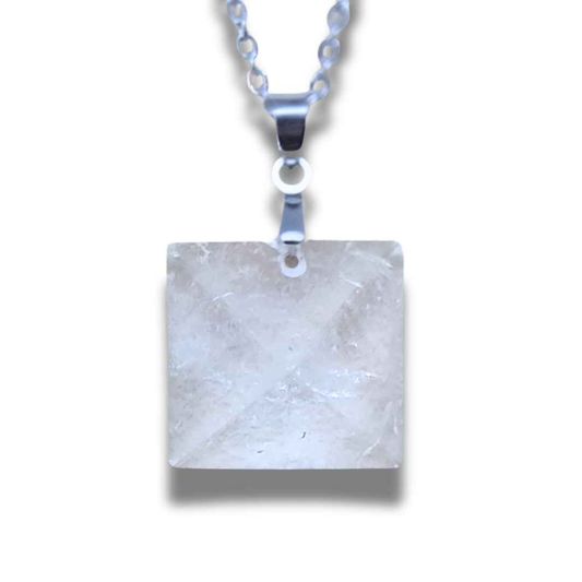 Pendentif Pyramide Cristal de Roche (PE1032-2)