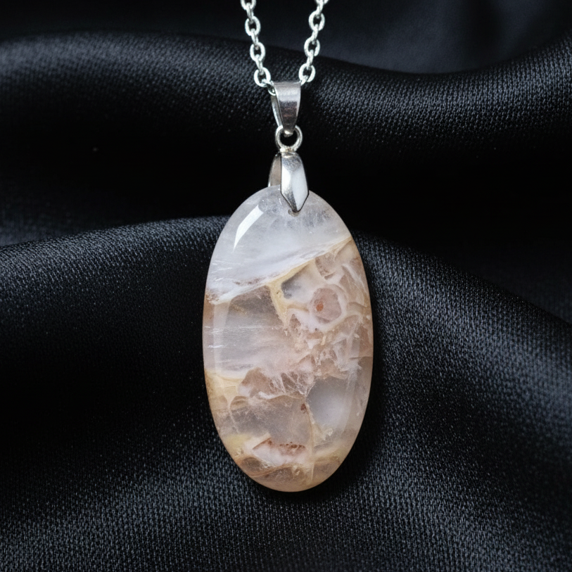 Pendentif en Quartz à inclusions (PE1160-3)
