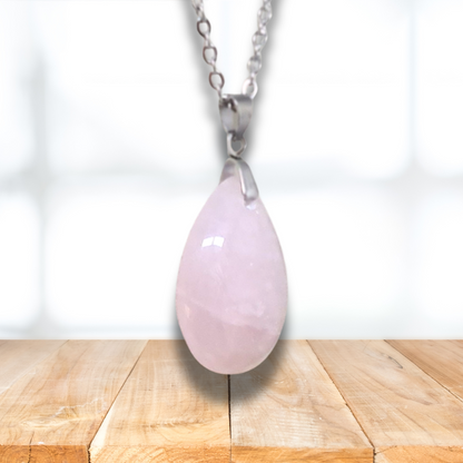 Pendentif en Quartz rose (PE2098)