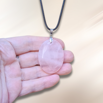 Pendentif en Quartz rose (PE1993-2)