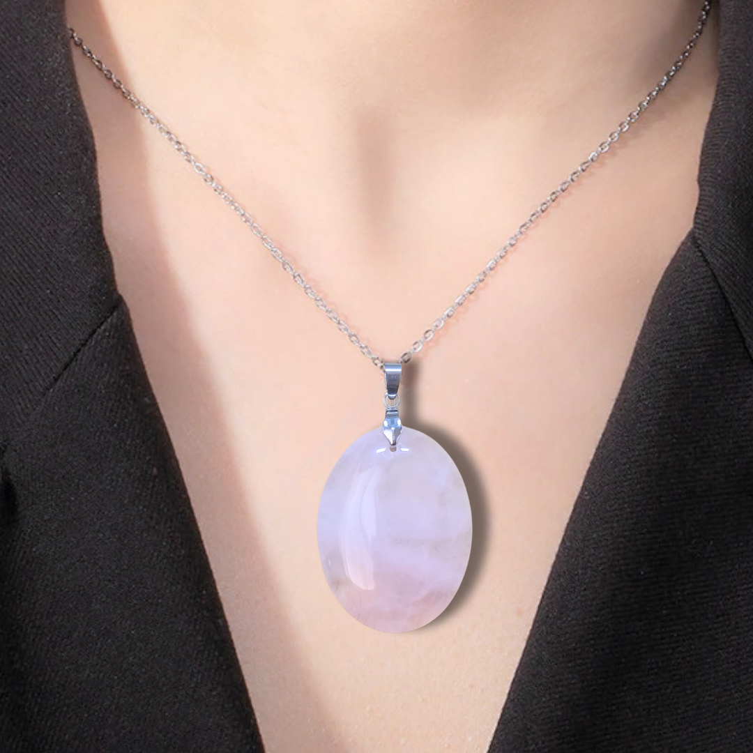 Pendentif en Quartz rose (PE1993-2)