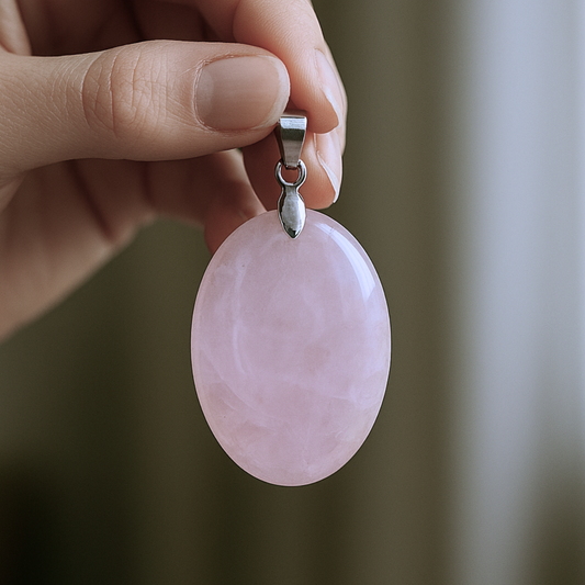 Pendentif en Quartz rose (PE1993-2)