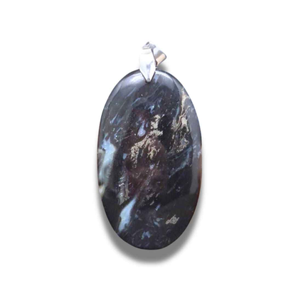 Pendentif en Racine de palmier et Chalcopyrite (PE1447)