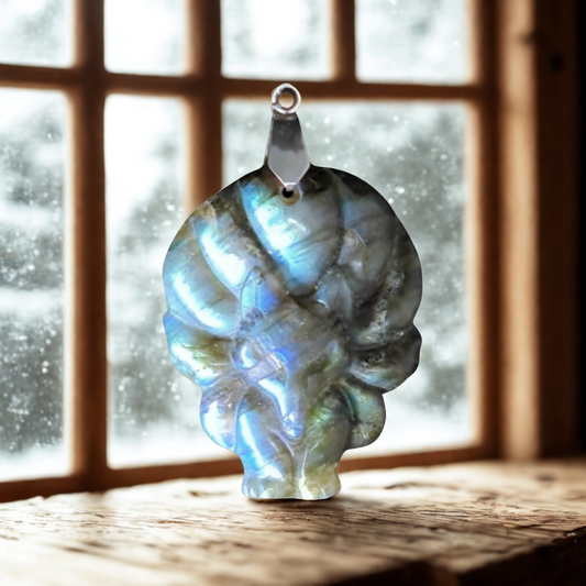Pendentif Renard en Labradorite (PE1279-3)