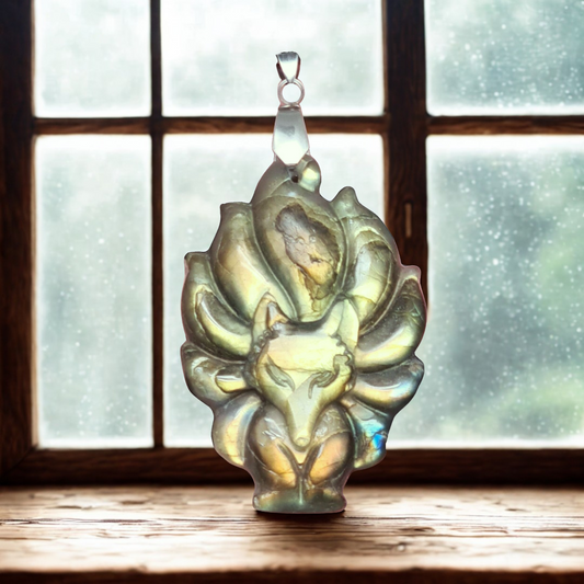 Pendentif Renard en Labradorite (PE1279-2)
