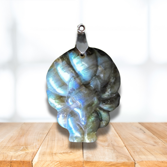 Pendentif Renard en Labradorite (PE1279-3) - ENAE Minéraux