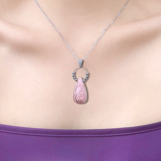 Pendentif en Rhodochrosite (PEL21-31) - ENAE Minéraux