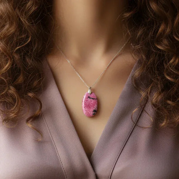 Pendentif en Rhodonite (PE1493)