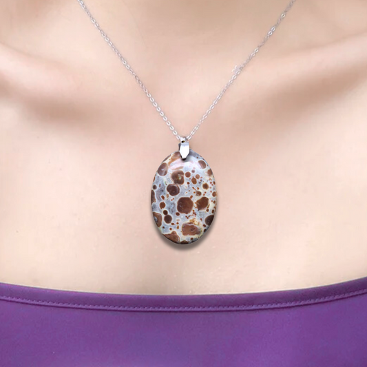 Pendentif en Rhyolite Astéroïde (PE1520) - ENAE Minéraux