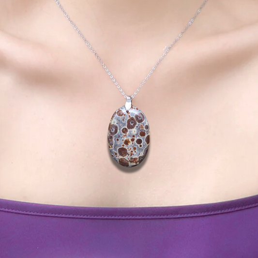 Pendentif en Rhyolite Astéroïde (PE1519) - ENAE Minéraux