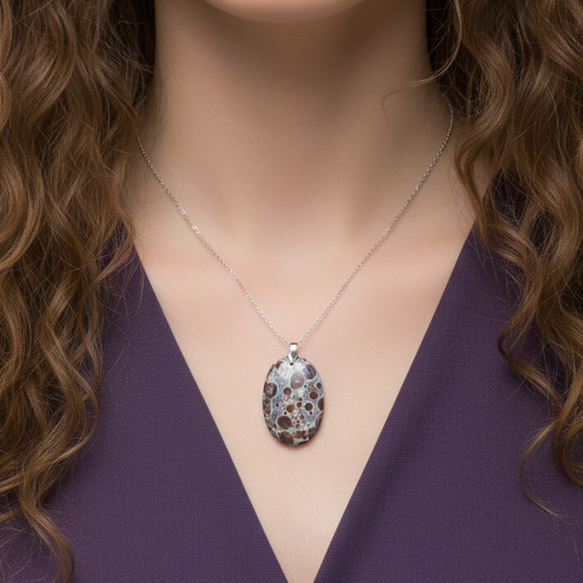 Pendentif en Rhyolite Astéroïde (PE1519)