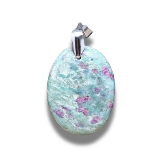 Pendentif en Rubis sur Fuchsite (PE1424-4) - ENAE Minéraux