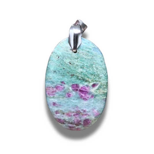 Pendentif en Rubis sur Fuchsite (PE1424-3) - ENAE Minéraux
