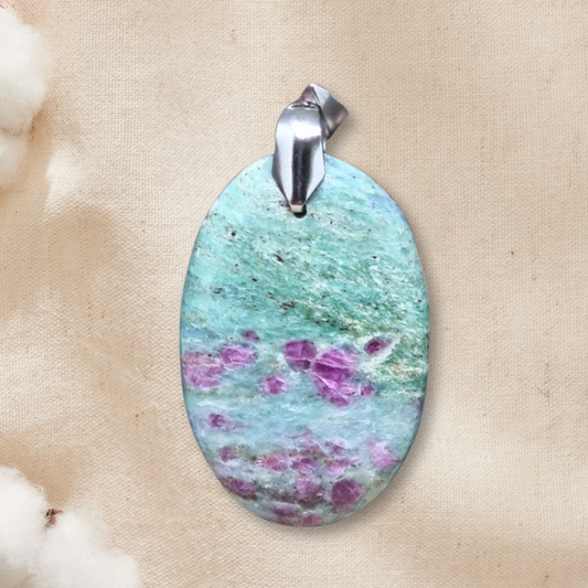 Pendentif en Rubis sur Fuchsite (PE1424-3)