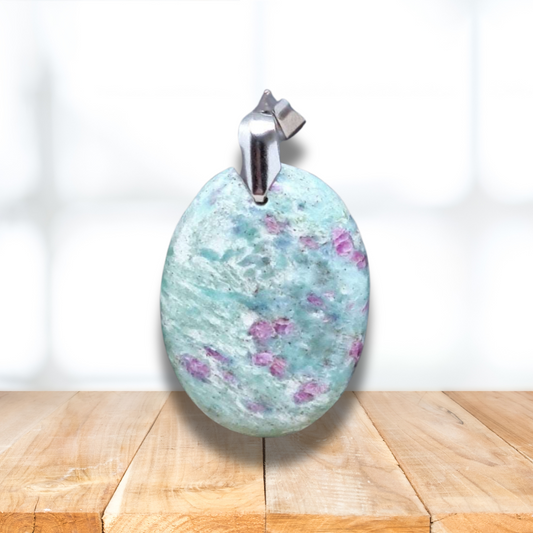 Pendentif en Rubis sur Fuchsite (PE1424-4) - ENAE Minéraux