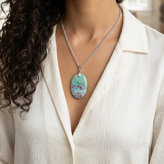 Pendentif en Rubis sur Fuchsite (PE1424-3)