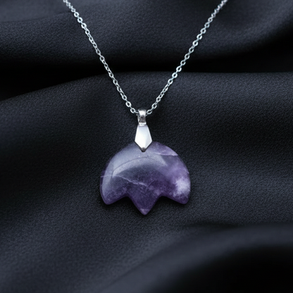 Pendentif sculpté en Lépidolite (PE1614-1)