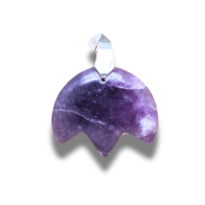 Pendentif sculpté en Lépidolite (PE1614-1) - ENAE Minéraux