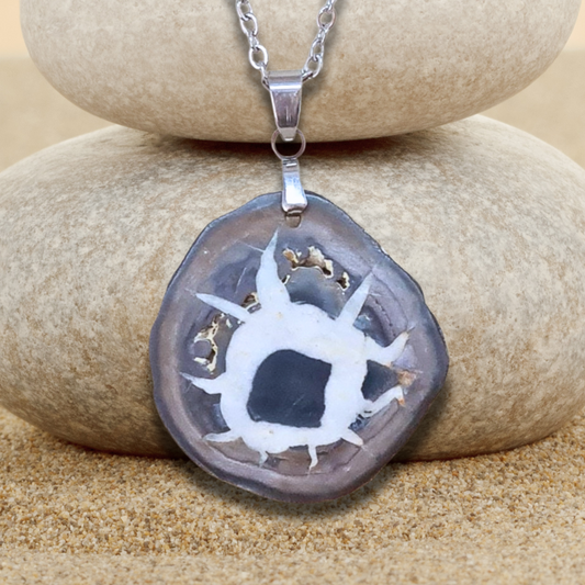 Pendentif en Septaria dos brut (PE1329)