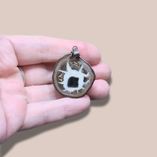 Pendentif en Septaria dos brut (PE1329)